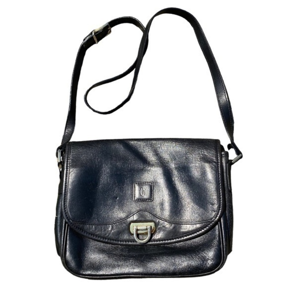 Vintage Hartmann Black Leather Purse with Gold Hardware